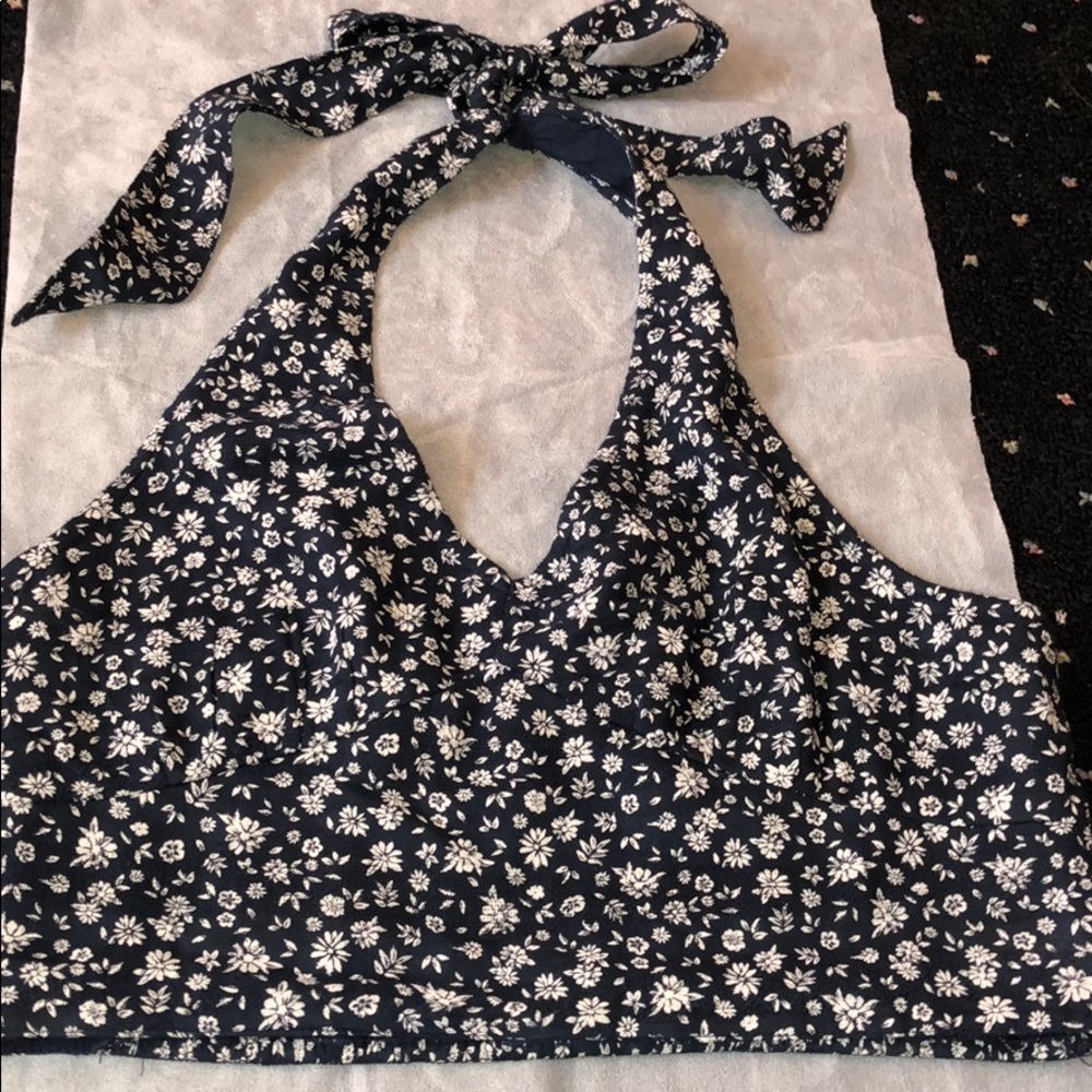 Woman’s America Eagle Halter Flower Crop Top